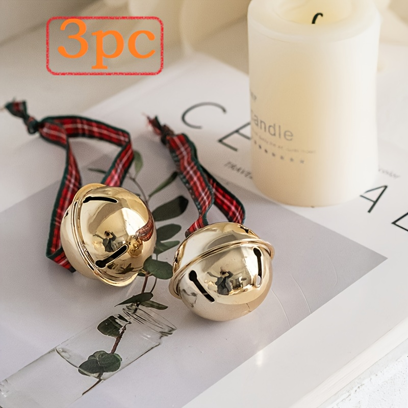 Image of 3pcss Christmas Bells 3pcss Set, Christmas Decorations, Suitable For Outdoor Garden And Yard Decoration, Ideal For Holiday Gifts