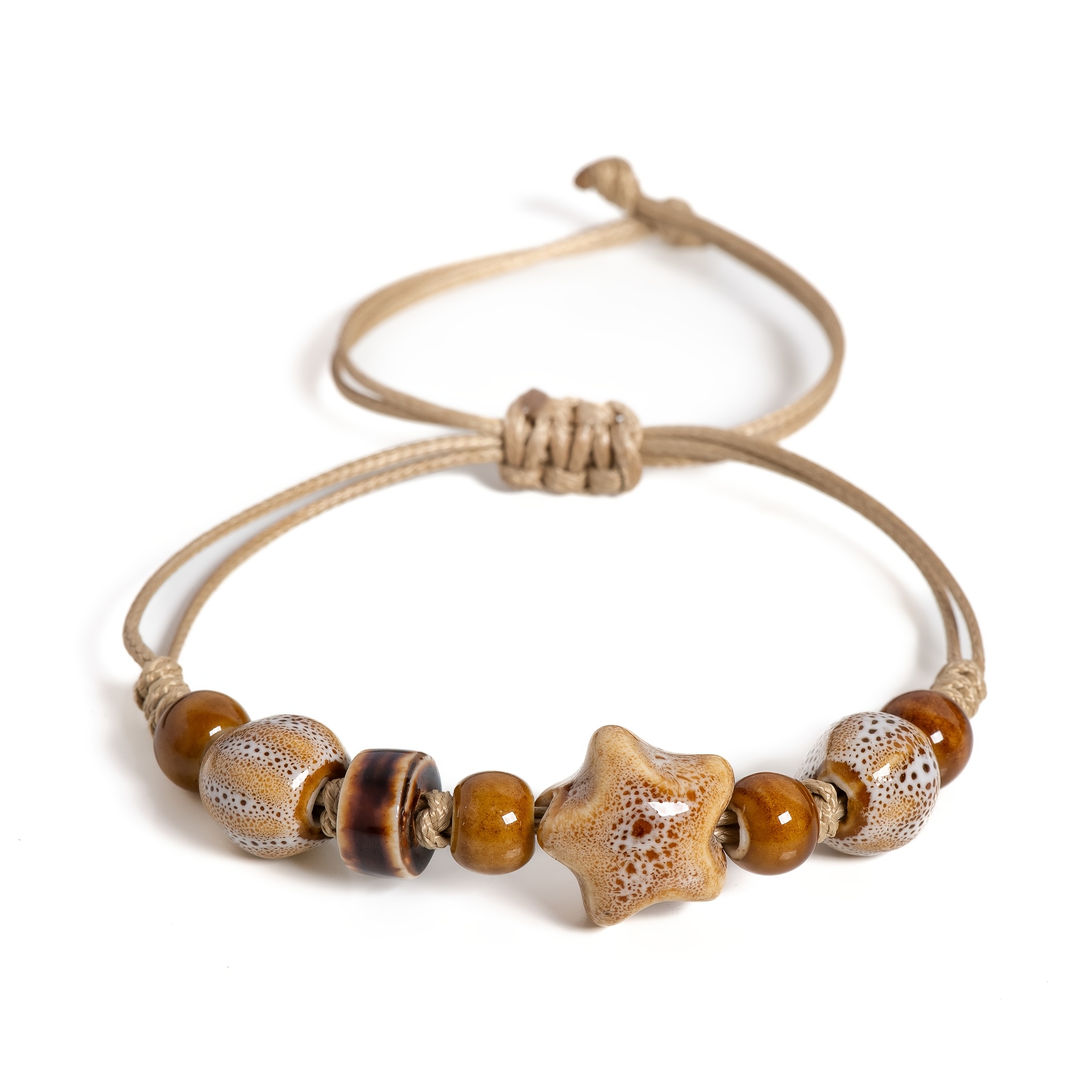 Star Claw Ceramic Bracelet Adjustable Boho Ethnic Jewelry Unique Gift for Women