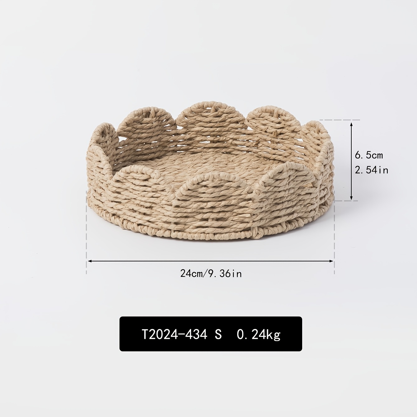 Paper Rope Storage Basket - Natural Woven Organizer For Desk Clutter, Home Decor, And Creative Storage Solution, Office Supplies And Accessories