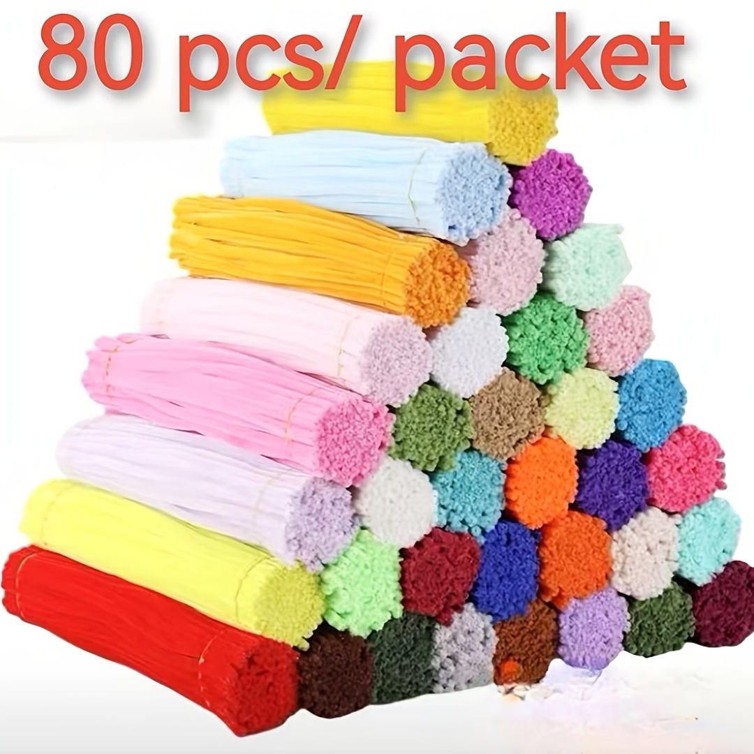 100 pezzi di detergenti per tubi bianchi, detergenti per tubi per artigianato, lavori di pulizia per tubi, steli di ciniglia per artigianato per bambini, fornure per arti e mestieri fai da te