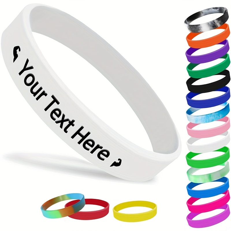 100pcs Unique Pattern Silicone Bracelets for Events