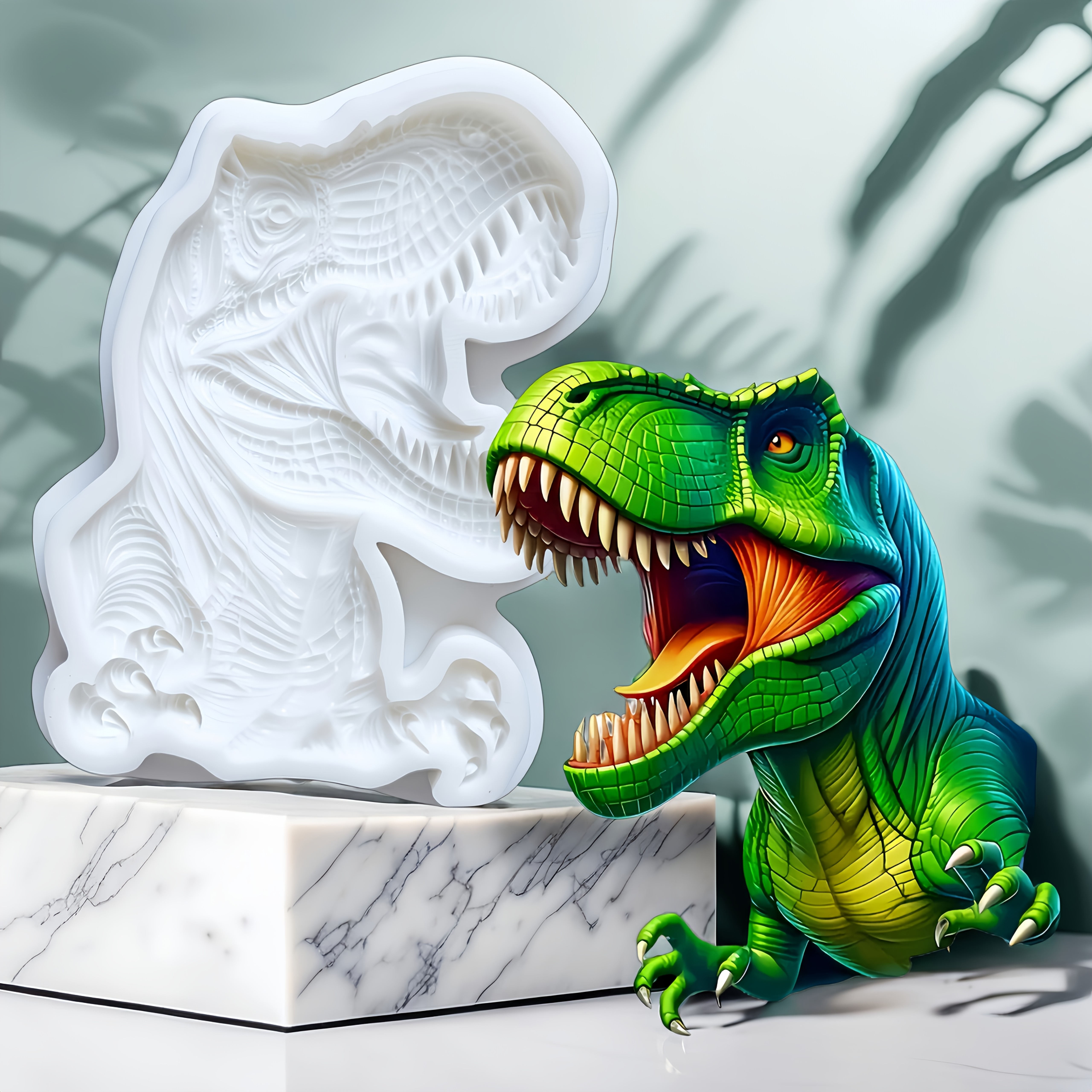 1pc, Dominating Dinosaur Shaped Baking Mold, Cake Mold, Dropper Mold, Fondant Flipping Mold