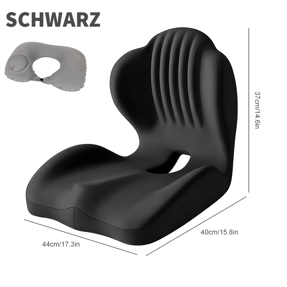 TEMU Ergonomic Lumbar Pillow And Seat Cushion, Lumbar Back Support Pillow For Office Chair, Dining Chairs, Beds, And Car Seat, Pressure Relief Seat