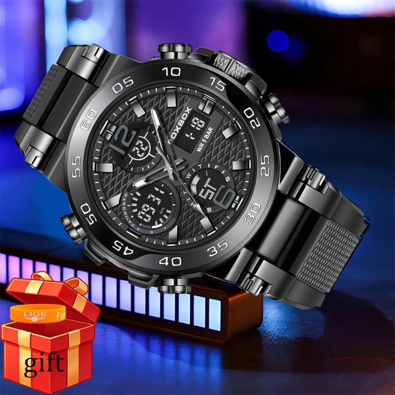 Image of 2026 Lige Trendy Fashion Casual Quartz Watch Silicone Watch Men's Watch Watch Men's Sports Watch 5 Atm Women's Watch Come With A Strap Christmas Gift Women's Gift