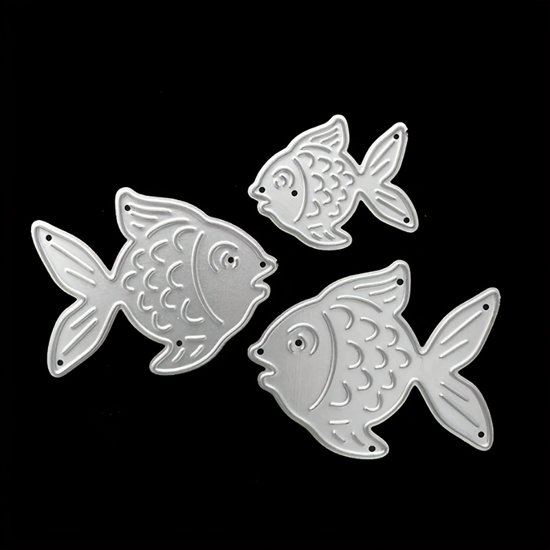 3pcs/set Fish Metal Cutting Die - Die-cuts For Paper Card Making, Scrapbooking, Cards, Photo Album Craft Decorations - Precise Stencils For