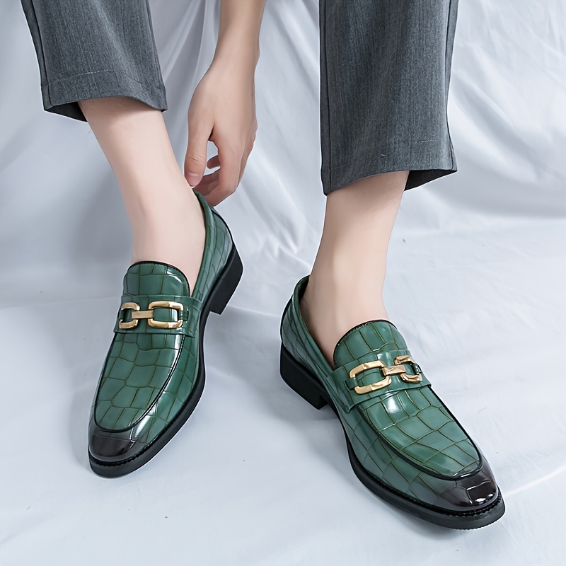 mocasines verdes hombre relieve Temu Chile