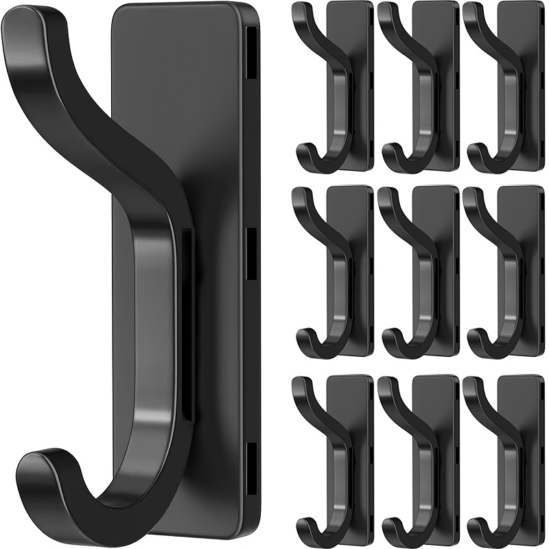 TEMU 10 Pack Heavy Duty Wall Coat & Towel Hooks, 3 Colors ( blush Pink), Adhesive Door Hooks No Drilling, Space For Hanging Towels Robes Bags Hats