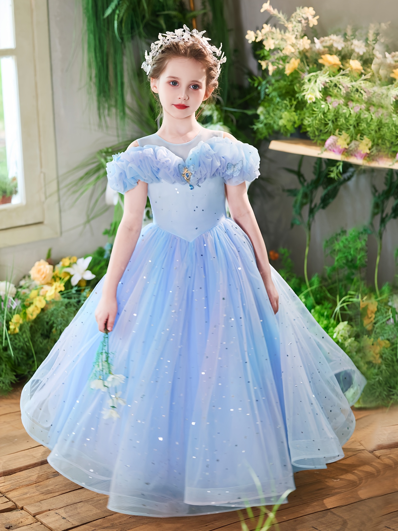 little girls ball gown dress sold on Temu United States