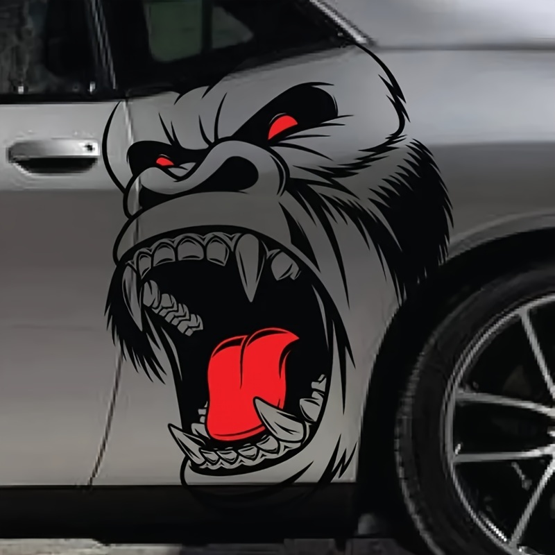 

Gorilla Vinyl Graphic Decal For Car, Suv, Truck - Large Side Hood Door Vehicle Sticker, 1pc