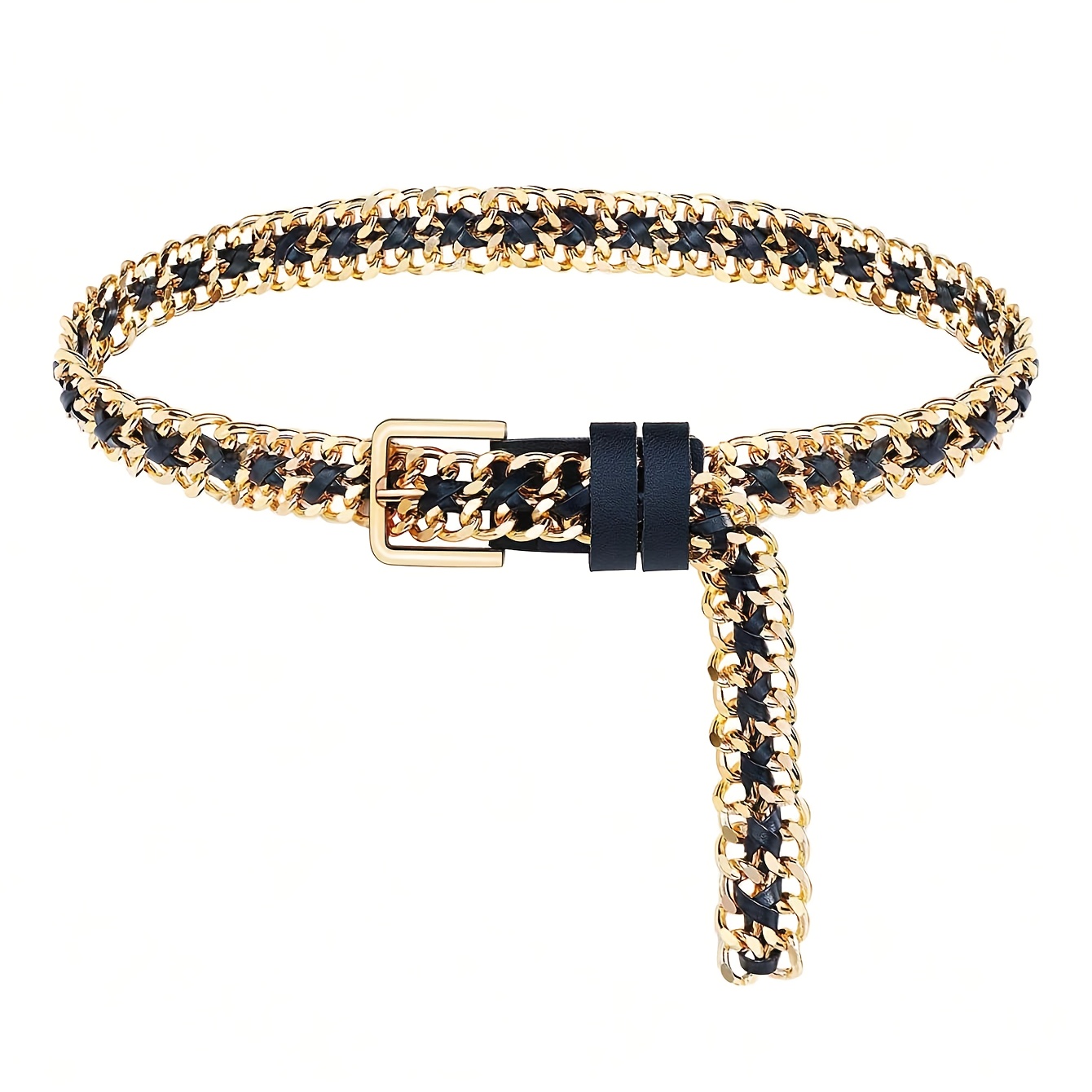 1pc Women's Y2K Golden Metal Chain Belt - Shiny Chain Strap for Jeans,  Dresses, Coats - Wedding/Party/Date Belt - Standard Size (Not Plus Size) -  Versatile for Casual & Formal Outfits - Elegant ...