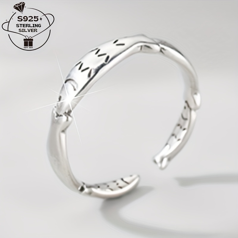 

(total Weight Approximately 1.5g) 1pc925 Silver, Vintage Small Fish Tail Ring, Fashionable Women's Adjustable Ring. Versatile Accessories For And Parties, Ideal Birthday And Holiday Gifts.