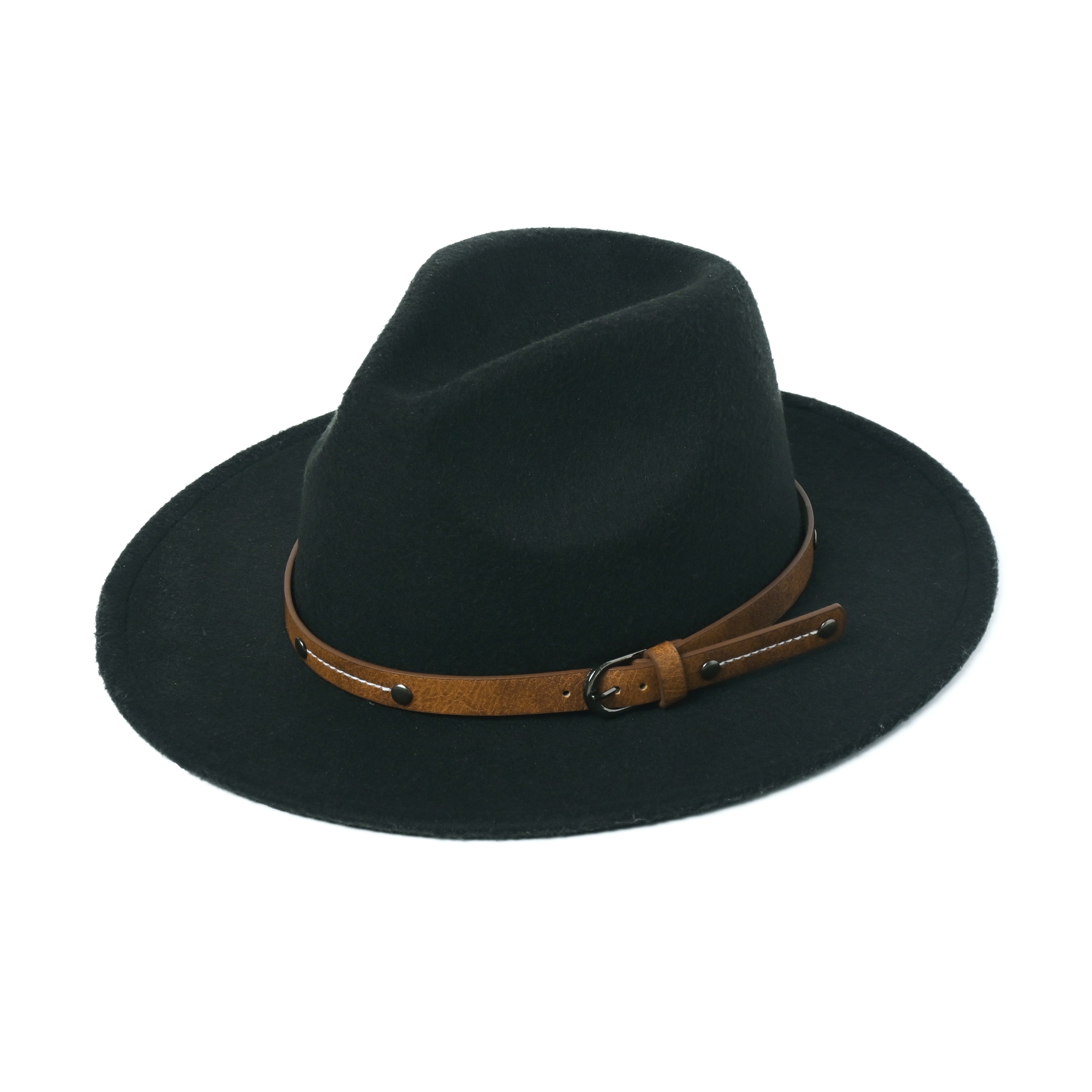 XZNGL Women Belt Buckle Fedora Hat Men & Women Vintage Wide Hat