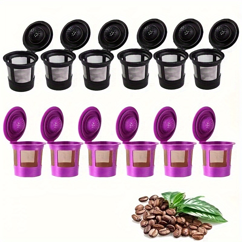 

6pcs Reusable K Cups For Keurig Coffee Makers, Bpa Free Universal Fit Purple Refillable Kcups Coffee Filters For 1.0 And 2.0 Keurig Brewers