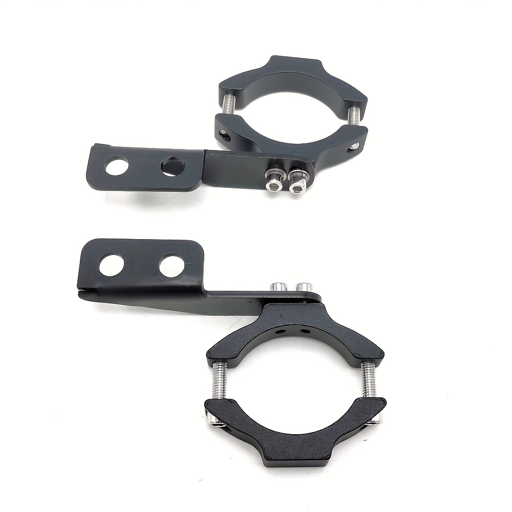 TEMU 2pcs Universal Motorcycle 28-54mm Head Lamp Spot Lamp Holder Clamp Mount Clamps Front Lamp Bracket Scooter Off-road
