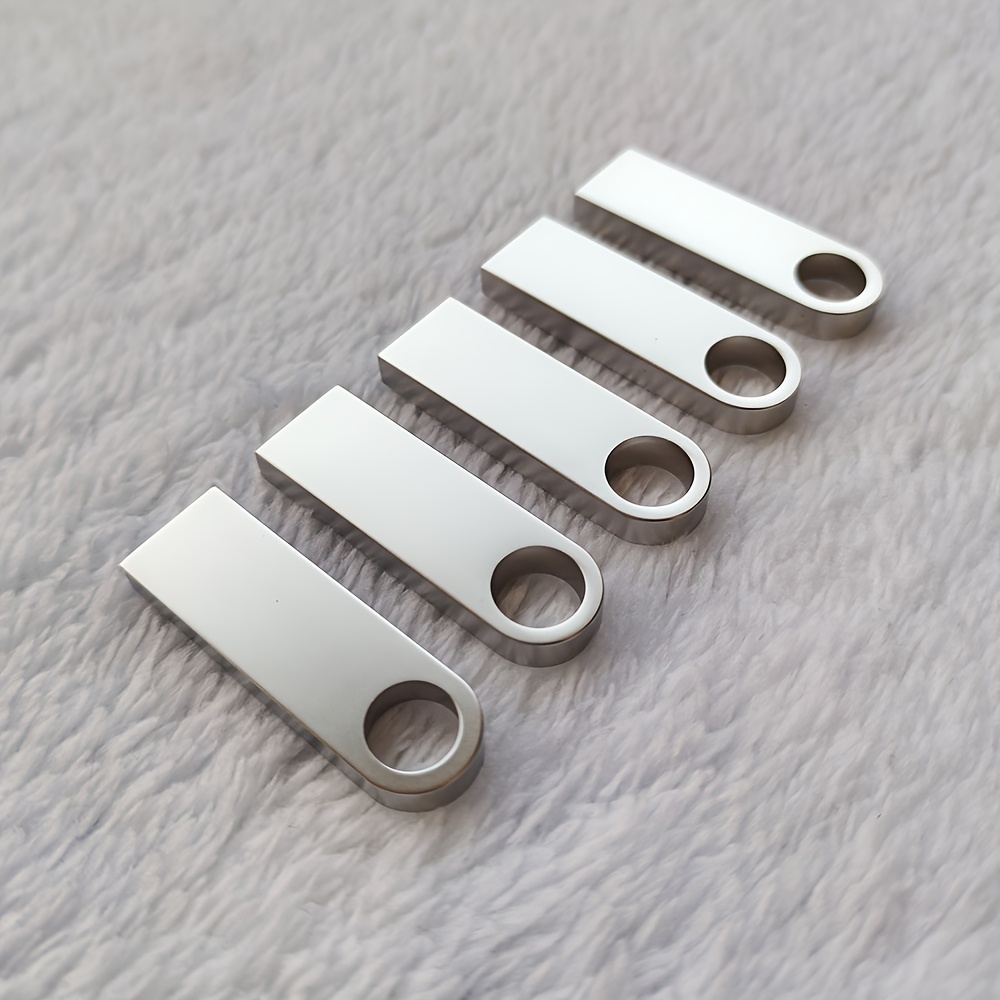 

A Set Of 5 Silvery Usb 2.0 Flash Drives With 256mb/4gb Capacity, And Golden , Is .