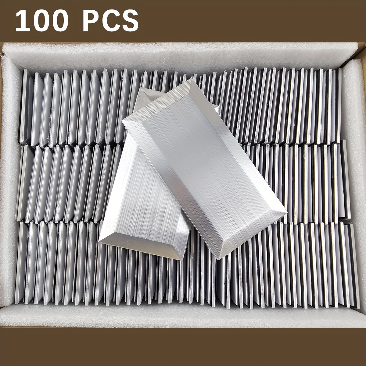Image of 100pcs Peel And Stick Backsplash Tiles, 3d Textured Metal Stick On Subway Wall Tiles For Kitchen Back , Bathroom, Laundry Room, 3 X 6 Inch, Stainless