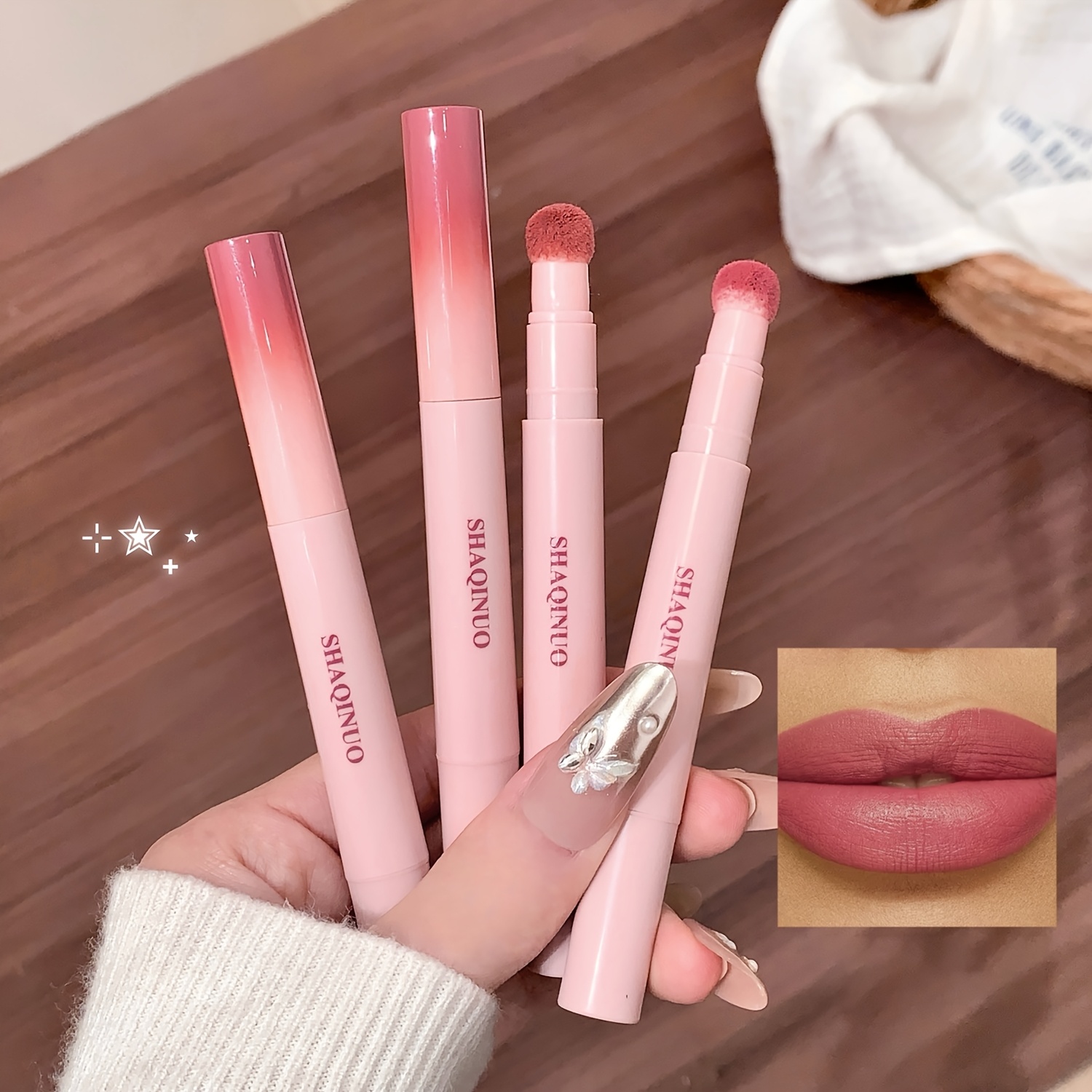 Soft Mist Light Lip Powder Cream, Long-Lasting Matte Lip Glaze