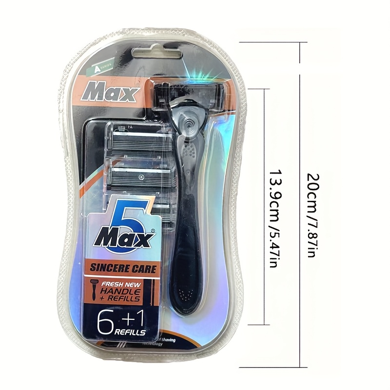 Image of -layer Stainless Steel Razor For Men - , Fresh & New, Reusable, Fragrance-free, Includes 1 Handle & , Ideal For Normal Skin Types, Razors For Shaving