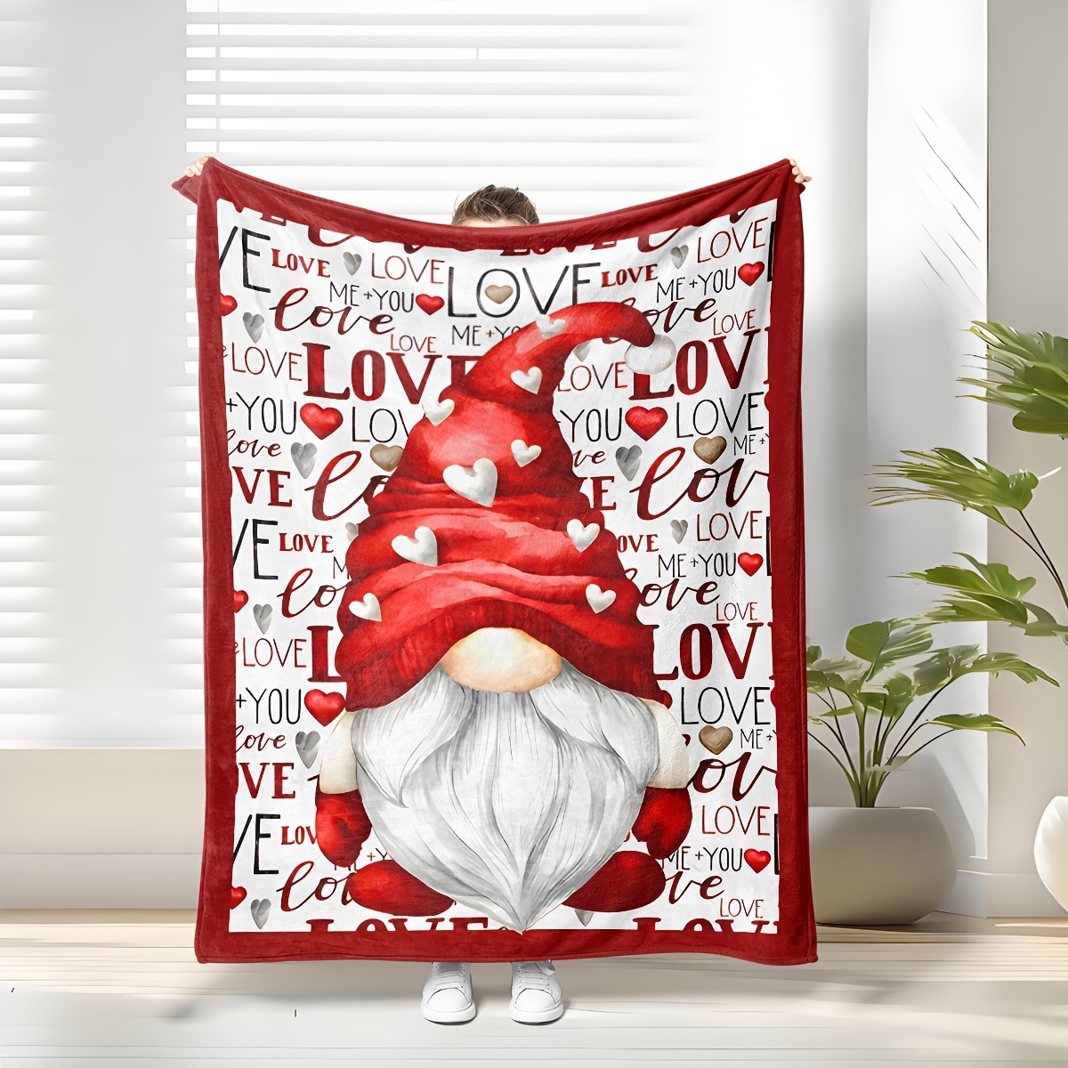 

Cozy Valentine's Day Love Blanket - Couch, Camping & Travel | Ideal Gift For Birthdays, Christmas & Valentine's | Decor | Soft Flannel Throw | Cartoon Design