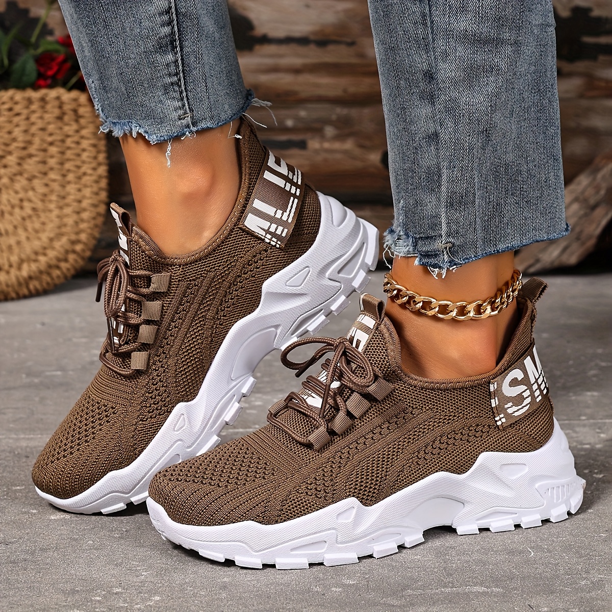 Women'S Shoes, Women'S Fashion Casual Shoes, New Women'S Shoes, Black White, Lightweight Soft-Soled Running Shoes, Comfortable And Breathable Sports Shoes, Outdoor, Vacation Travel, Casual Sports Women'S Shoes, Slip-On Lace-Up Women'S Shoes