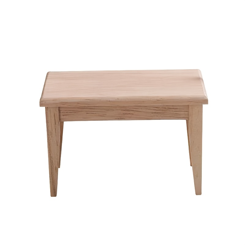 TEMU 1:12 Scale Miniature Table Suitable For Diy Dollhouse Furniture, Unfinished Solid Table With -colored Suitable For Scenes, Photo Props,