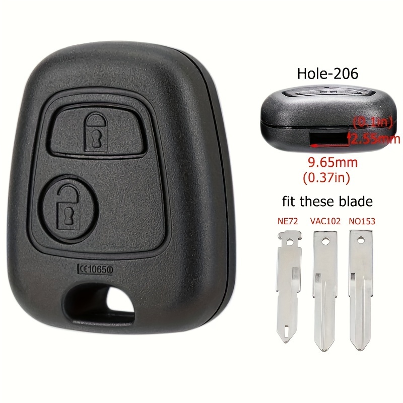 Image of Remote Car Key Fob Shell Case Replacement 2 Buttons For 207 307 408 607 For C1 C2 C3 C4 For Picasso