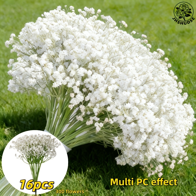 16 bundles 480 artificial gypsophila flowers 11 8 inches suitable for outdoor arrangement very suitable for weddings engagements home decoration hotels projects parties