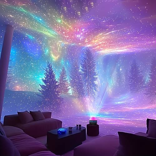 projection lamp ambient light rgb lighting effect black casing compatible with laptops and usb devices bedrooms camping wedding decorations festivals and parties