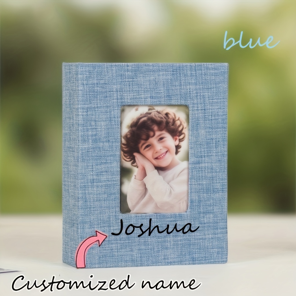TEMU Personalized Photo Album With Custom Name/text & Cover - Large 6-inch Memory Book Suitable For Family, Weddings, Birthdays, Showers - 100
