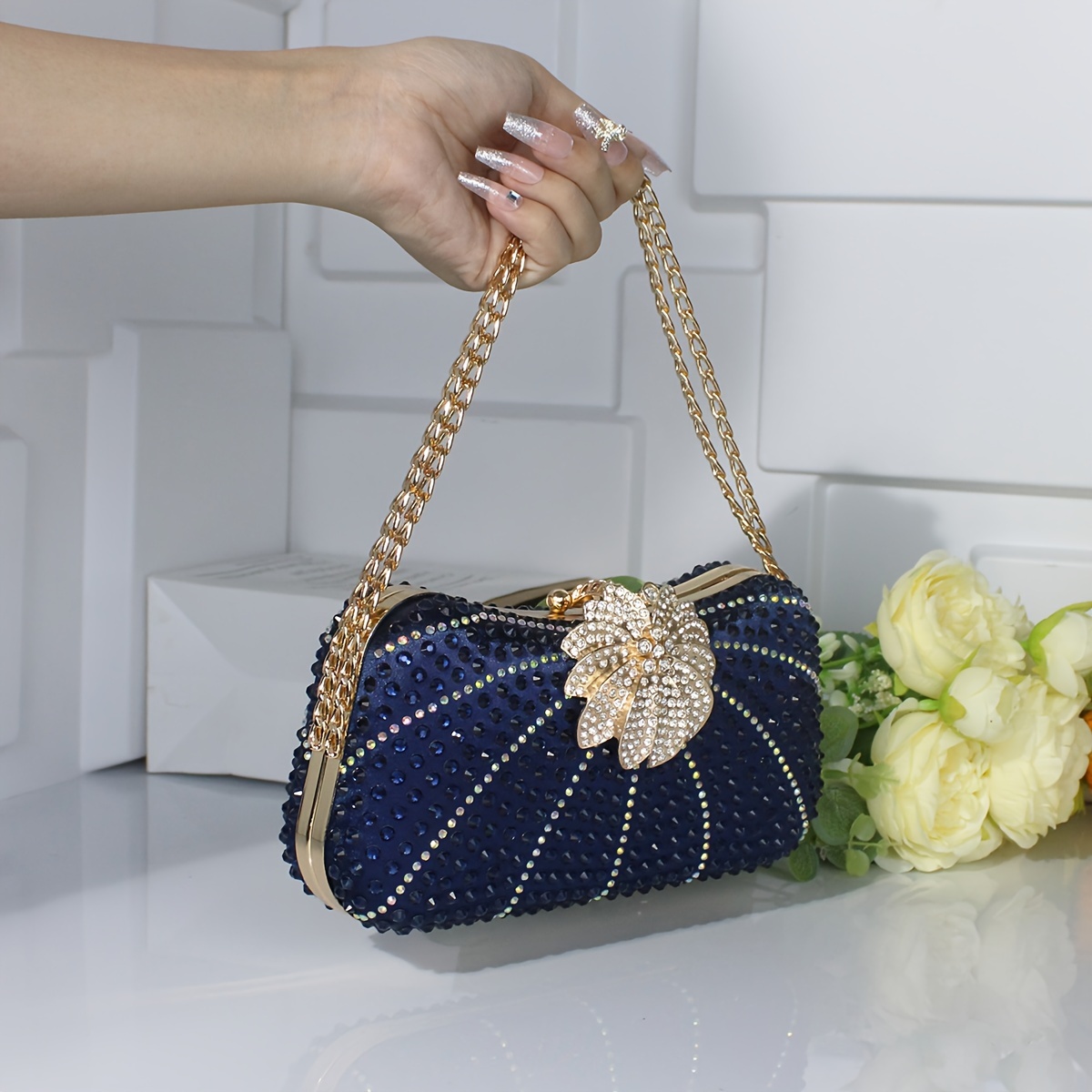 evening bag for navy dress Dave and Johnny Dress 12051 – normansbridal main image 0