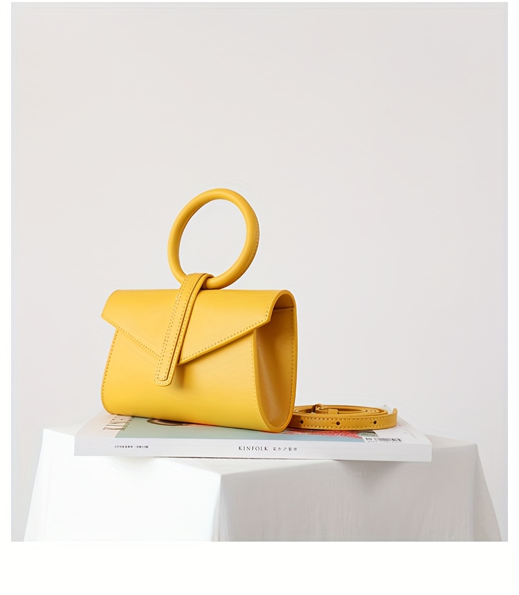 's Genuine Leather Handbag - Real Leather Crossbody/Shoulder Bag with ic Closure, Beige/Tan Color, Detachable Patchwork-like Pouch-like Waist Pack, Minimalist Round Top Handle & Belt-like Strap for Casual & Dressy Use (No