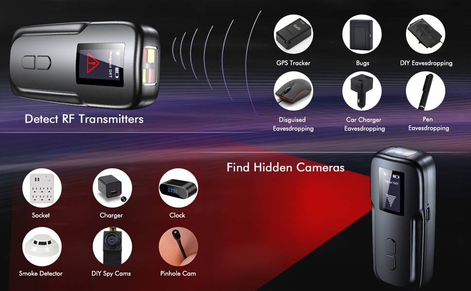 2026 latest hidden camera detectors with oled screen anti   detector bug camera detectors car hidden detector infrared detector rf detector anti eavesdropping finder device anti tracking for   hotel Product details 3
