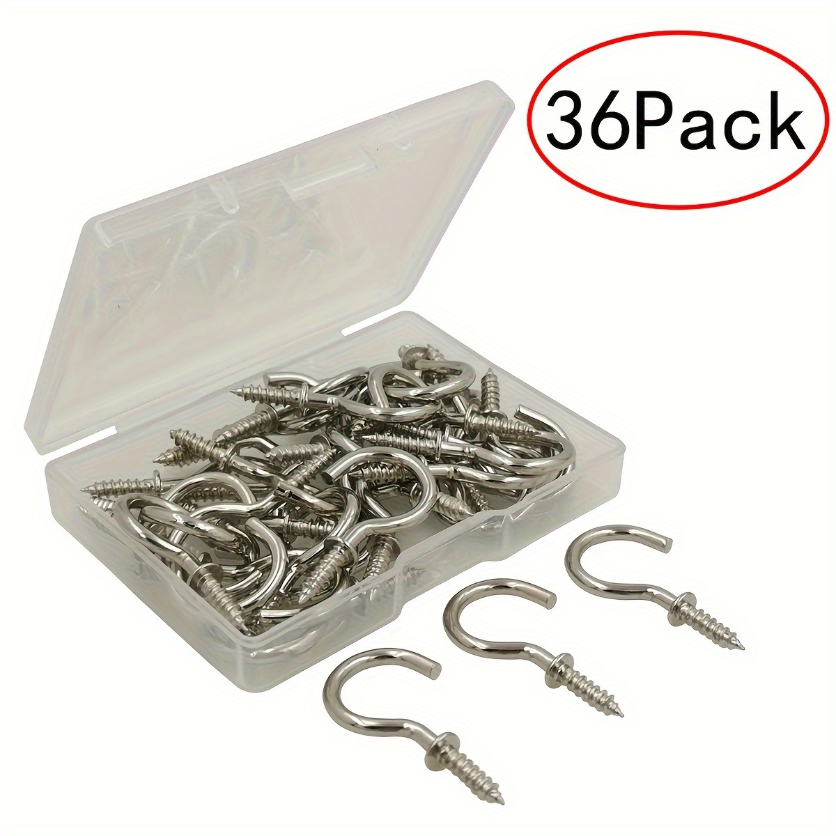 

A Set Of 36 7/8-inch Mug Hooks, Large Screw-in Hooks, 7/8" Ceiling Decorative Hooks, Christmas Light And Plant Hooks, Curtain Tieback Hooks, Indoor And Outdoor Hooks