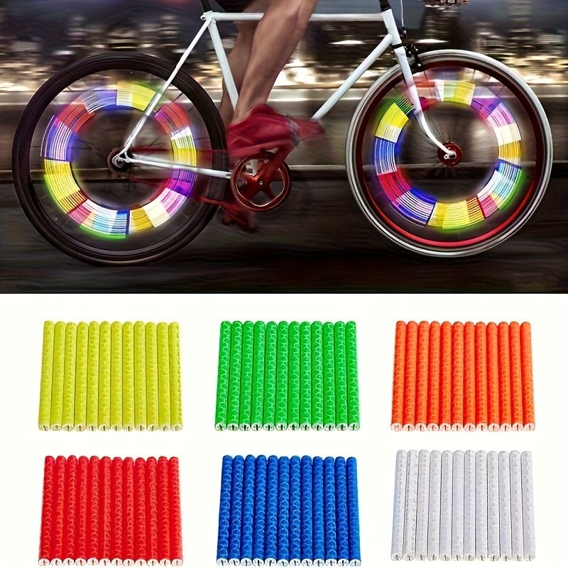 bicycle reflective strips high visibility safety warning Temu