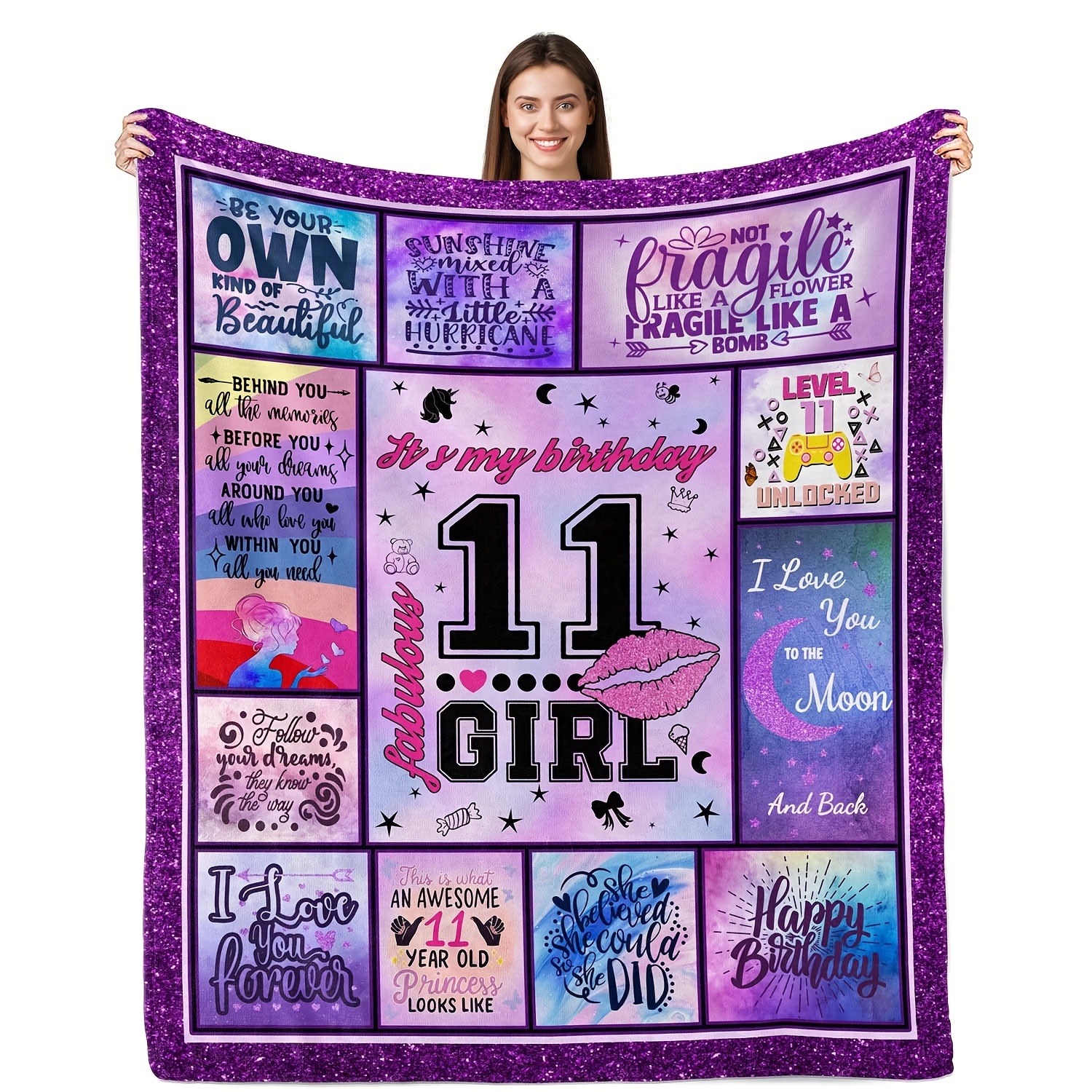 

11th Blanket For - , , Purple For & Bed