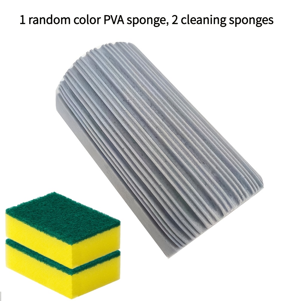 TEMU Random Color Pva Sponge, Dust Cleaning Sponge, Suitable For Wet Wiping And Wiping Off Blinds, Glass Skirts, Vents, Railings, And Windows With
