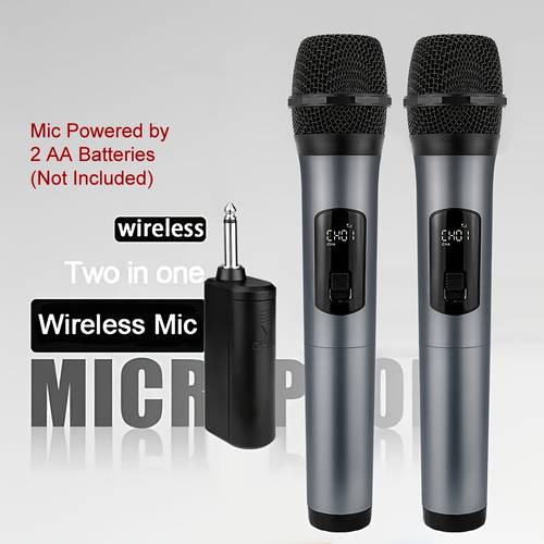 microphone featuring a display aa batteries ideal for vocal performances and presentations