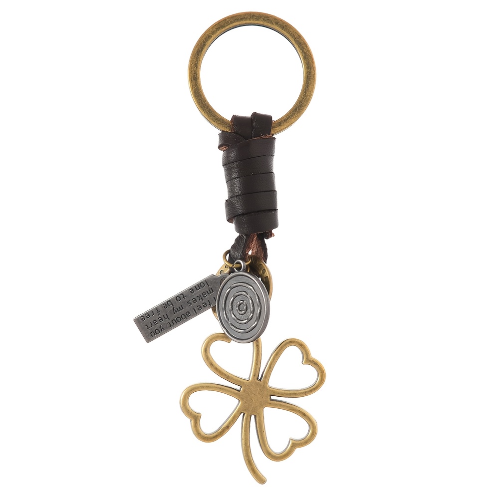 E-shop 1 Stück neuer kreativer Schlüsselanhänger für Männer und Frauen, ein kleines Geschenk aus Legierung in Vintage-Bronze mit einem Vintage-gewebten