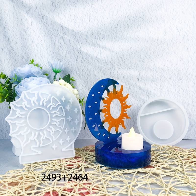 Stampo In Silicone Per Portacandele Fai-da-te, Set Da 3 Pezzi, Forma Di Casa 3D, Per Colata In Gesso O Resina, Riutilizzabile E Antiaderente