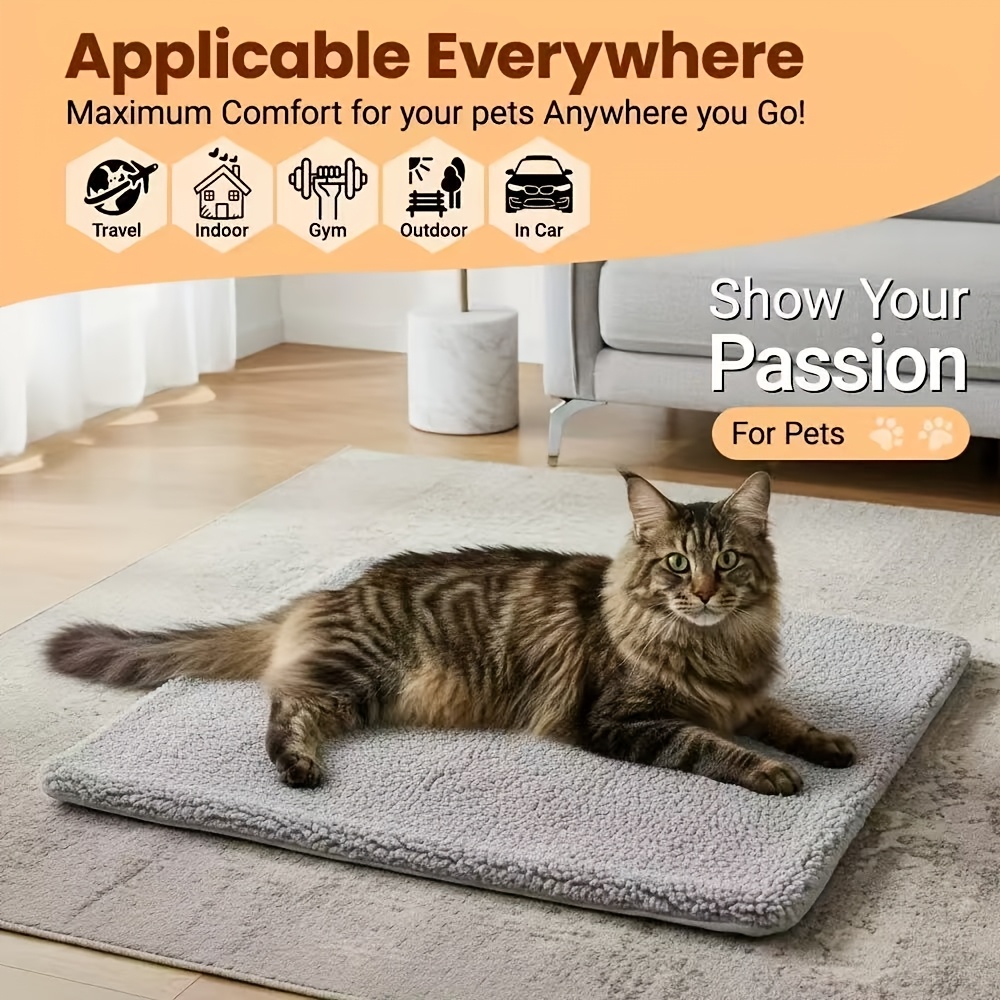 TEMU Tappetino Auto-Scaldante per Animali Domestici Gatto Cane, Tappetino Caldo Invernale Ispessito Auto-Scaldante per Animali Domestici, Nessuna