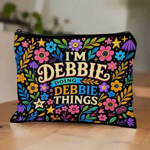 1pc makeup bag print fashion cosmetic pouch large capacity toiletry organizer essential travel storage bag can hold cosmetics toiletries sunscreen hair clips and hair accessories suitable for gifting or personal use a great fashion