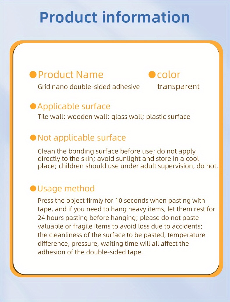 [No-Damage Wall Mounting Tape] No-Damage Wall Mounting Tape - High-Adhesion, No Punching Required for Photos, Wall Art, and Framed Decor - Ideal for Acrylic and Fabric Surfaces, Wall Art Installation|Transparent Tape|Acrylic Tape