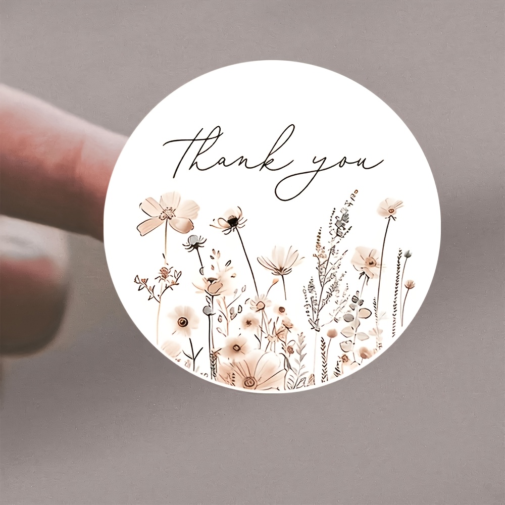 TEMU 48pcs Round Stickers With "thank You" Message And Elegant , Perfect For Expressing Gratitude