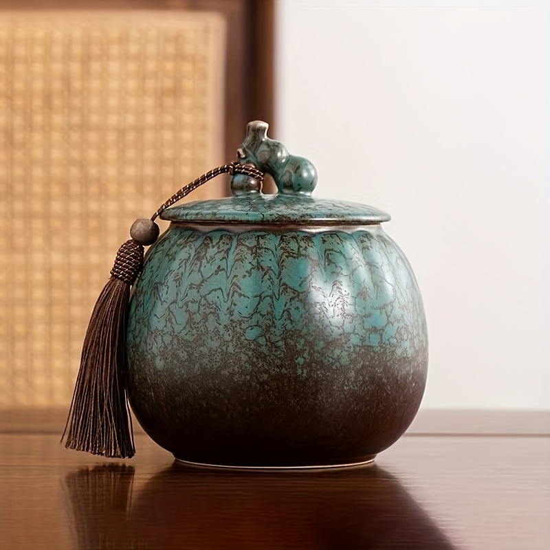 Ceramic Vase With Lid - Elegant Decorative Vase Suitable For, Tabletop Centerpiece, Shelf Decorator - Ceramic Vase For, Wedding, Decorations (non-food Contact)