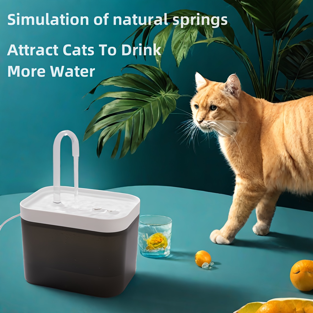 

Fontaine d'Eau Silencieuse pour Animaux avec de Débit , Distributeur d'Eau Filtrée de Grande de 1.5L pour Chats & Chiens, Alimenté par USB, Pas de Batterie