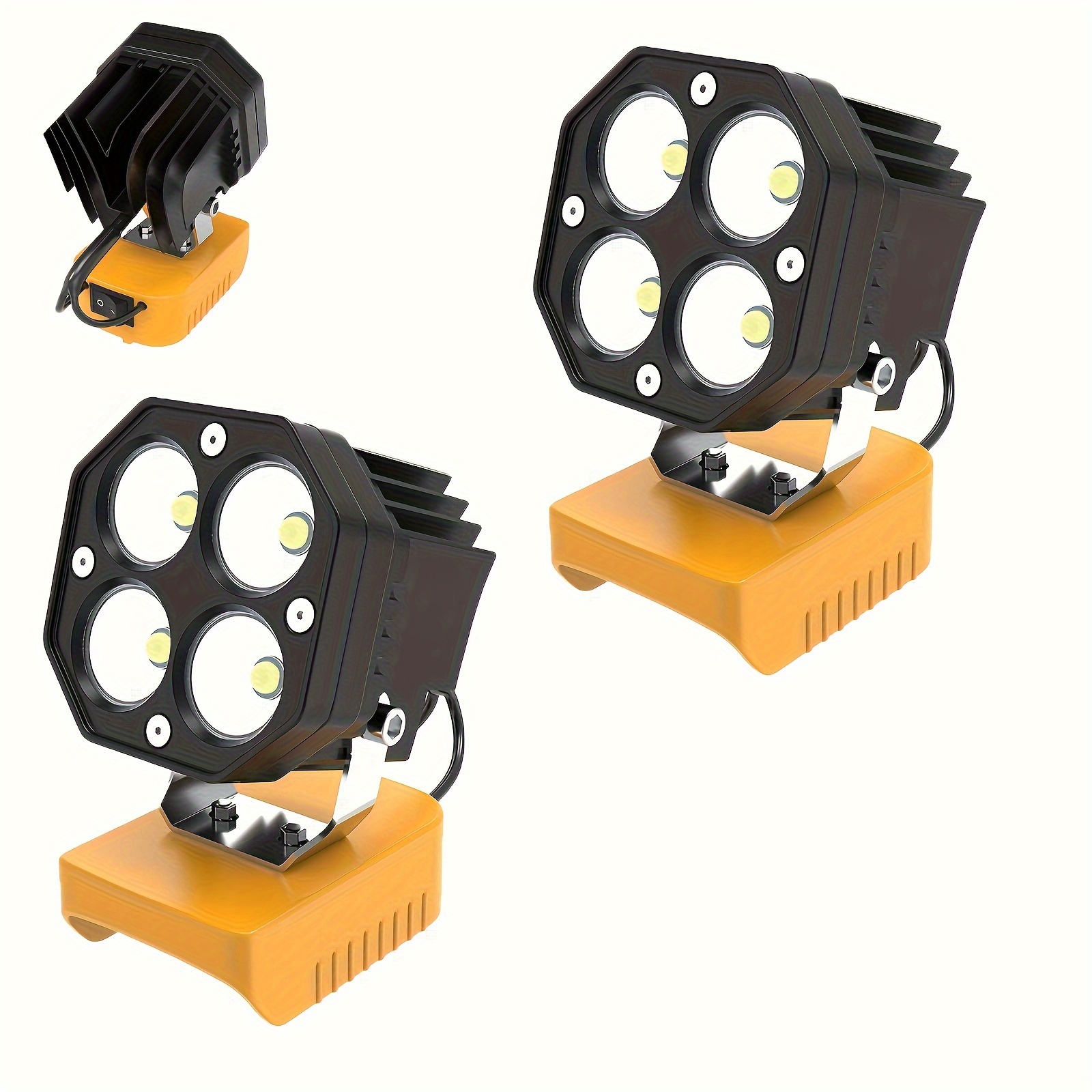 TEMU 1/2pcs Clover Led Lamp Compatible With 20v Built-in Switch Adapter, Compact And Portable And To Lighting Needs In
