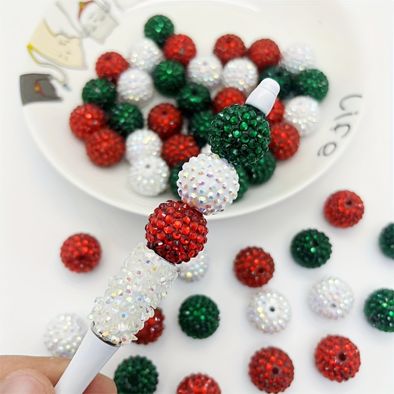 

12pcs Christmas 20mm, Diy Decorative For Phone , Pen Jewelry Craft Supplies -