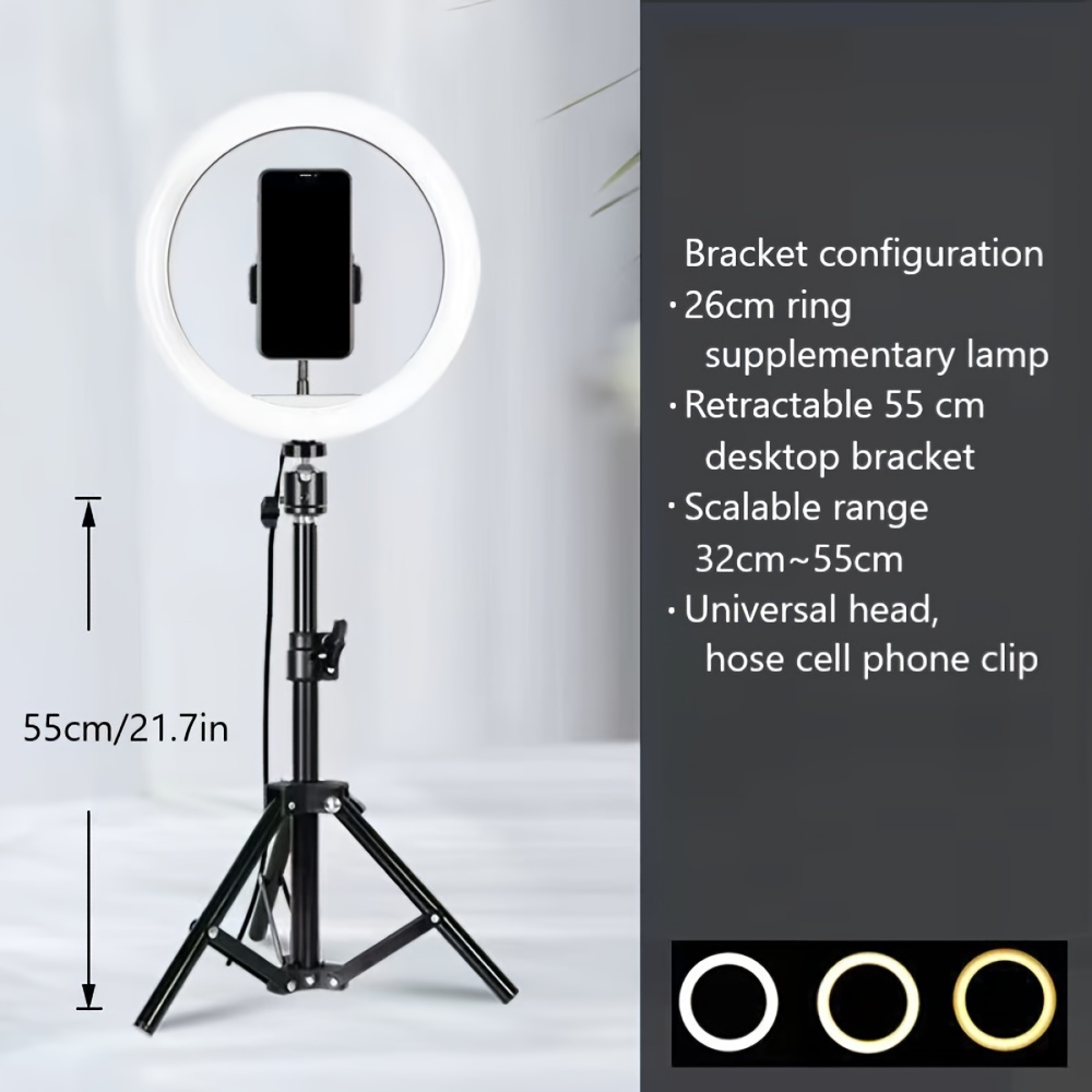 

10-inch With 24" Stand - Usb Powered, Soft Fill Light For Photography, Live Streaming & Food Videos