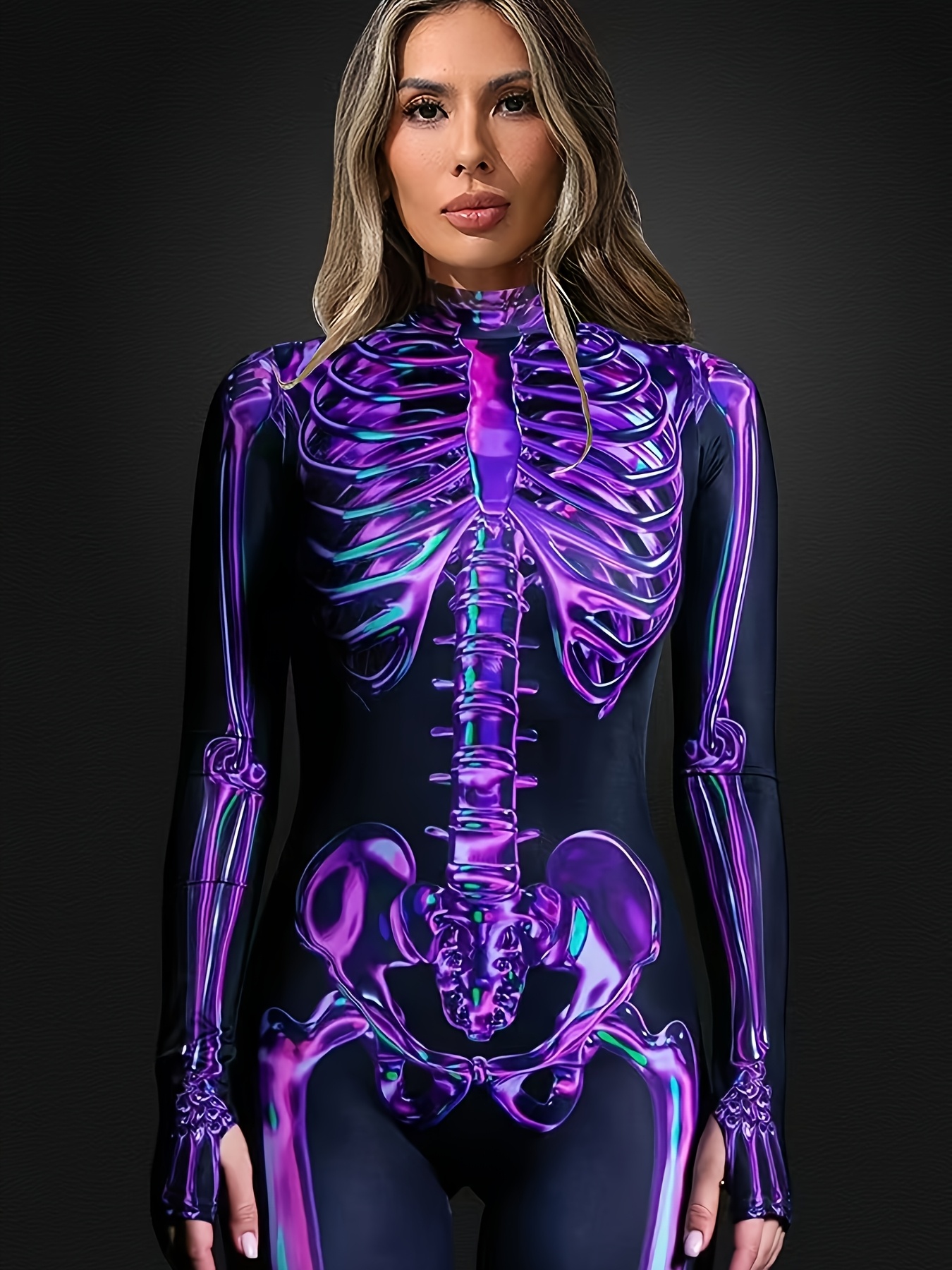 slim fit dress slacks Graveyard Skeleton Costume main image 0