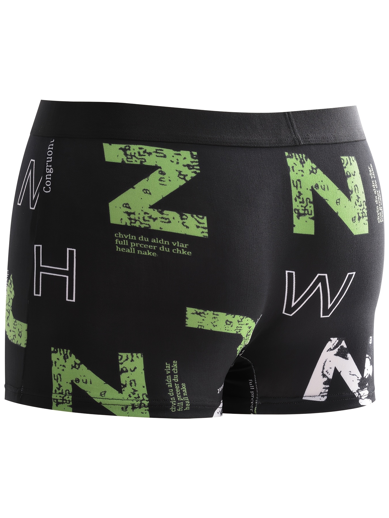 [Stylish] Breathable Men's Boxer Briefs - Soft, Stretchy Polyester-Elastane Blend, Geometric and Pop Culture Patterns, Ideal for Sports & Casual Wear